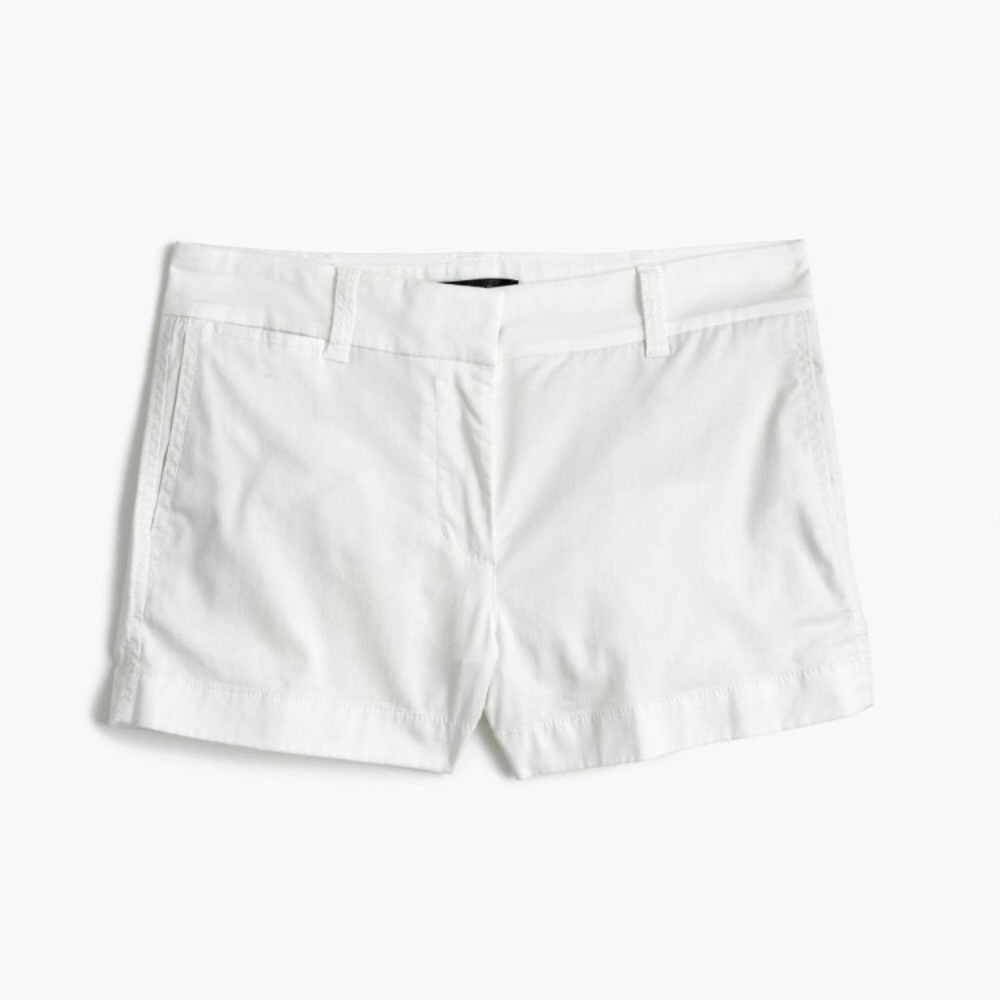 J. Crew 3” White Chino Shorts